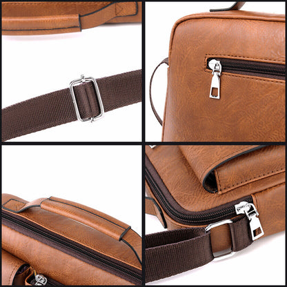 Mens Leather Bags Messenger Bag Briefcase Satchel Shoulder Handbag Cross Body