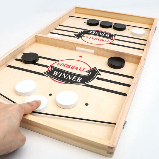 Large Family Game Fast Sling Puck Game Hockey Game Wooden Board Table Toy Gifts