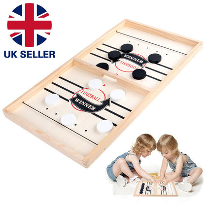 Large Family Game Fast Sling Puck Game Hockey Game Wooden Board Table Toy Gifts