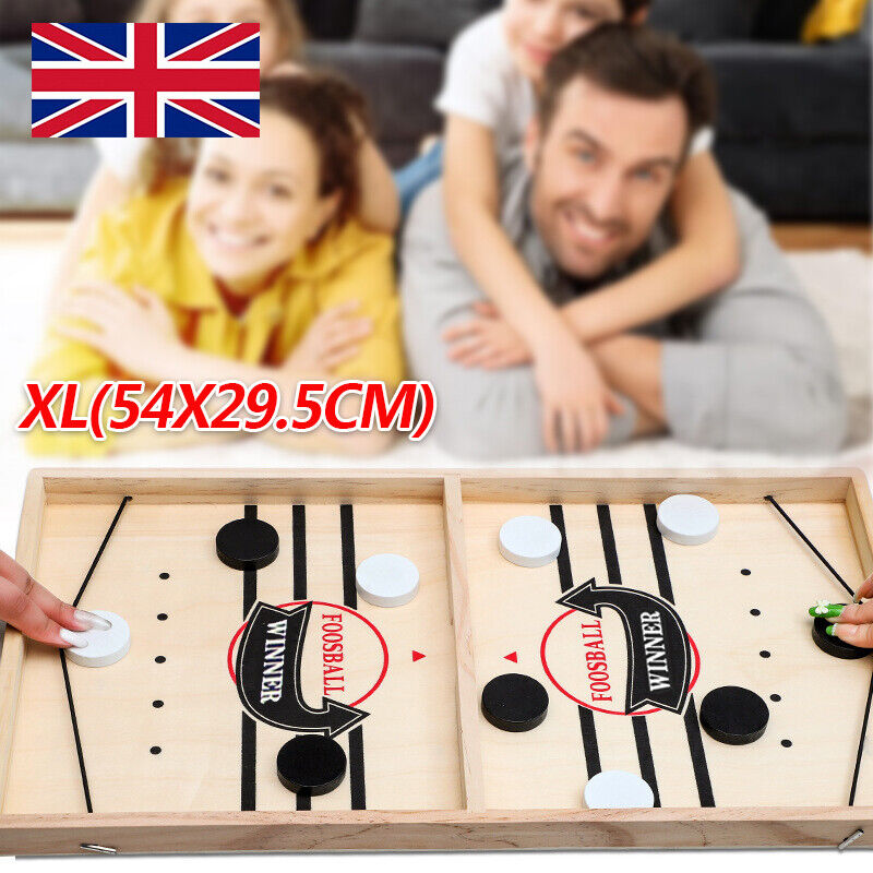 Large Family Game Fast Sling Puck Game Hockey Game Wooden Board Table Toy Gifts