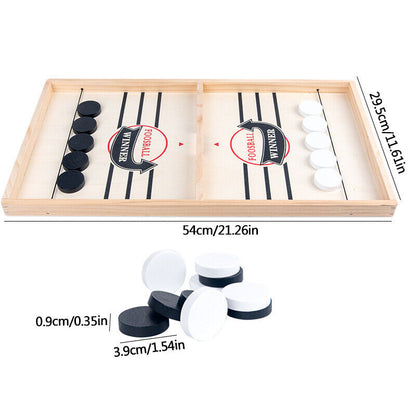 Large Family Game Fast Sling Puck Game Hockey Game Wooden Board Table Toy Gifts